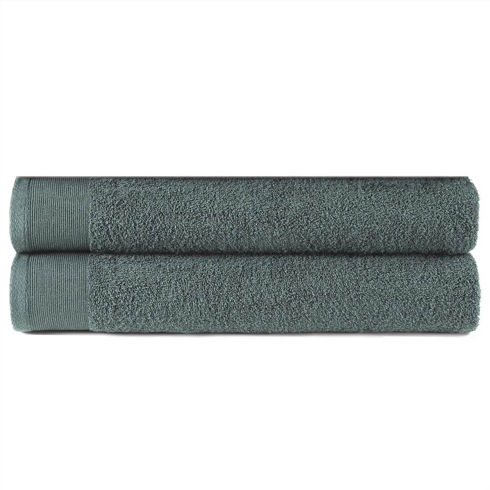 

Hand Towels 2 pcs Cotton 450 gsm 50x100cm Green