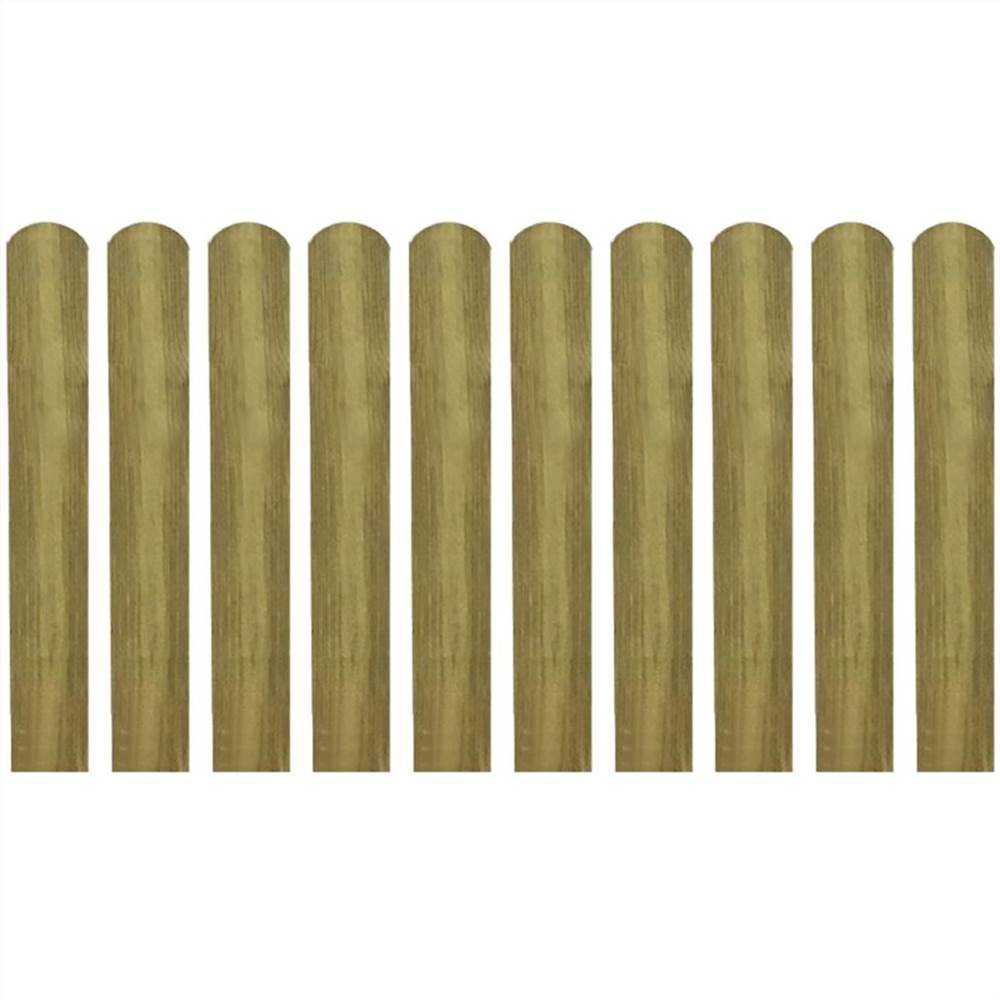 Impregnated Fence Slats 10 pcs Wood 60 cm