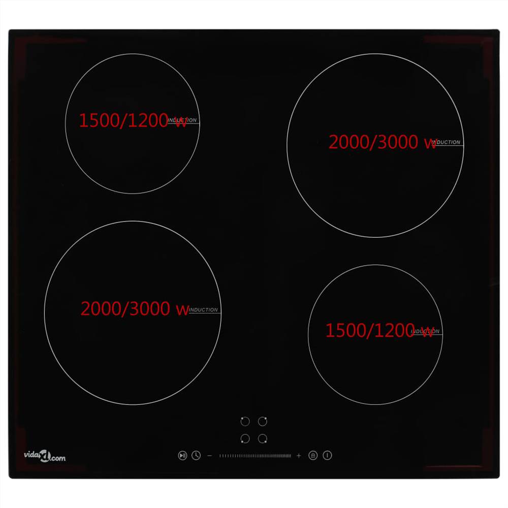 Induction Hob with 4 Burners Touch Control Glass 7000 W