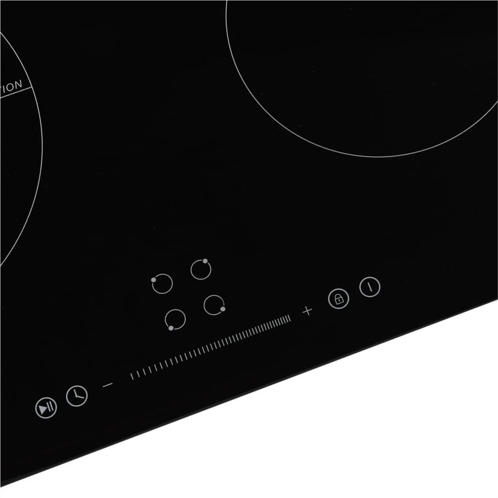 Induction Hob with 4 Burners Touch Control Glass 7000 W