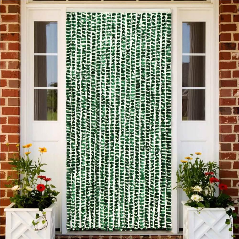 

Insect Curtain Green and White 90x220 cm Chenille