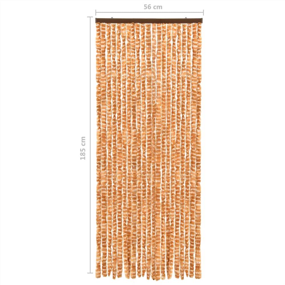 Insect Curtain Ochre and White 56x185 cm Chenille