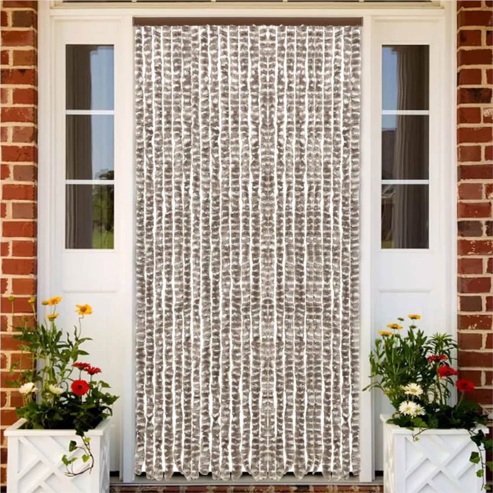 

Insect Curtain Taupe and White 100x220 cm Chenille