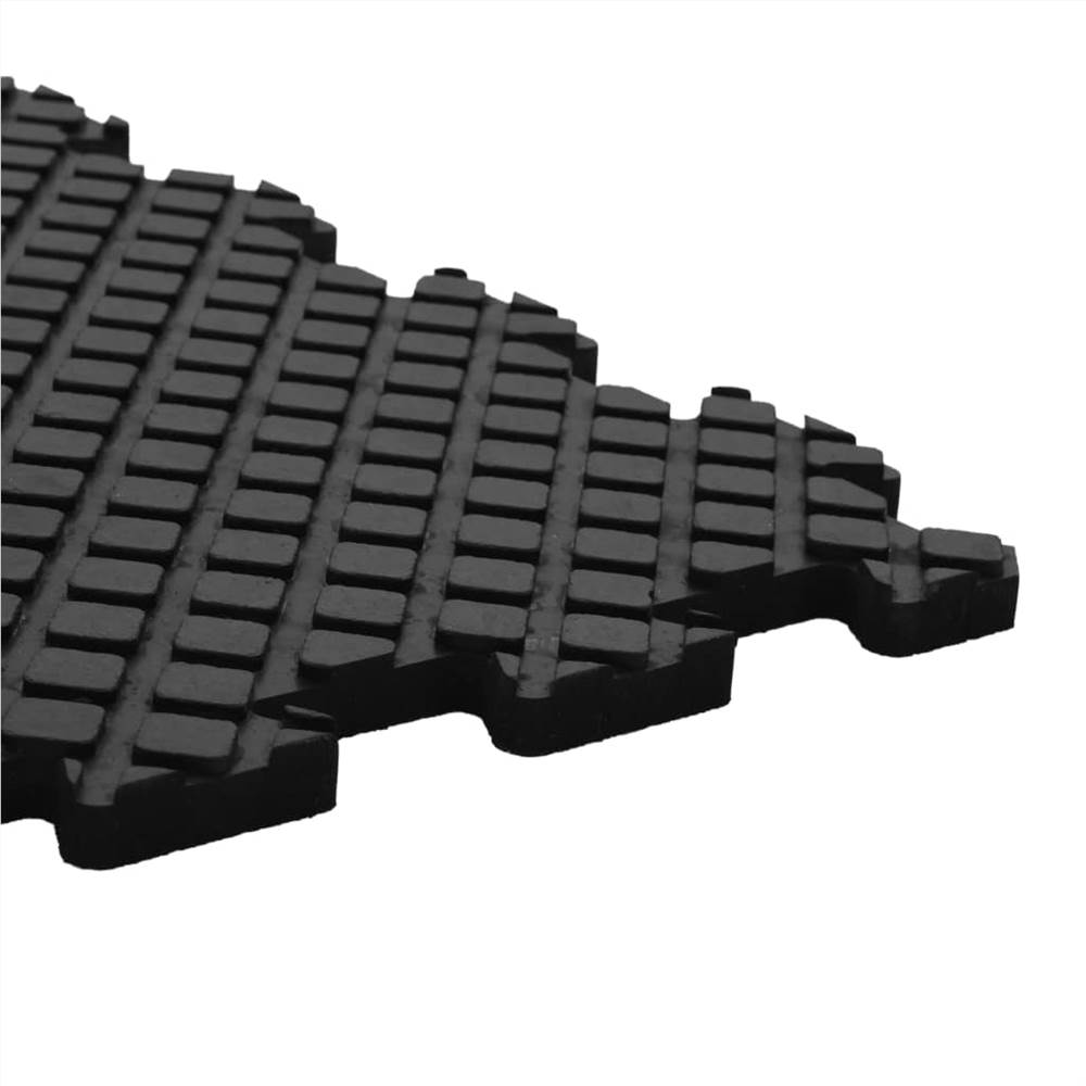 Interlocking Horse Stable Mats 4pcs Rubber 60x60cm 12mm Hexagon