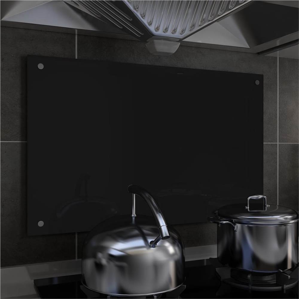 Кухонный фартук Черный Закаленное стекло 80x50 см
