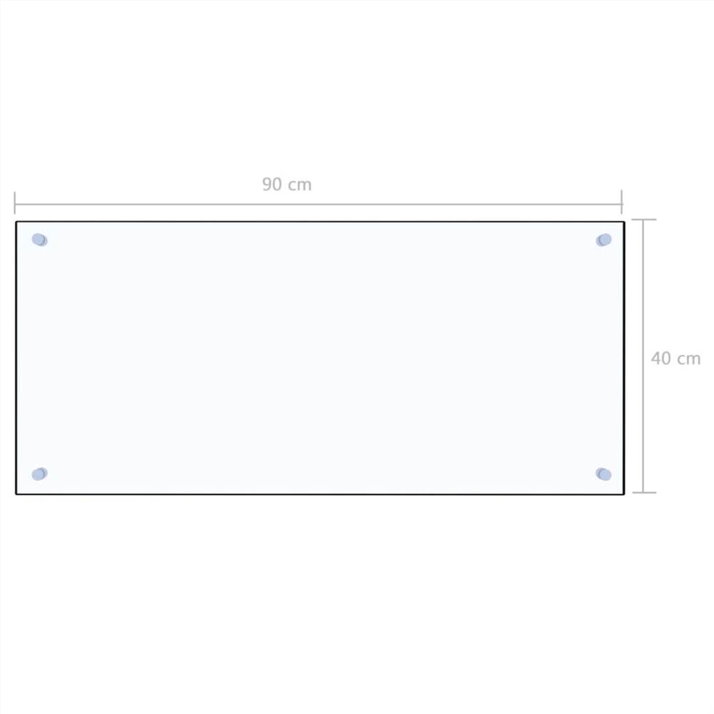 Kitchen Backsplash Transparent 90x40 cm Tempered Glass