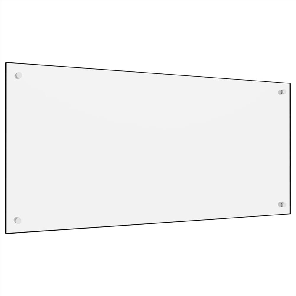 Kitchen Backsplash White 120x60 cm Tempered Glass
