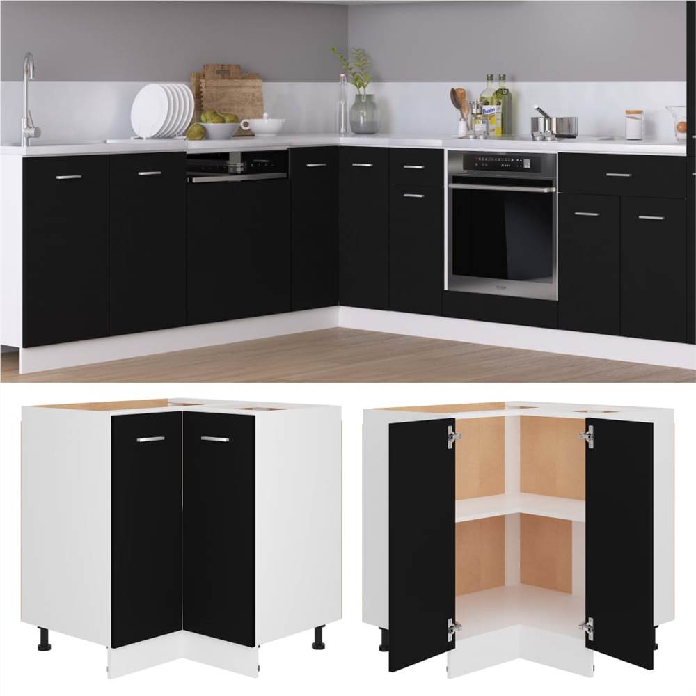 

Kitchen Cabinet Black 75.5x75.5x80.5 cm Chipboard