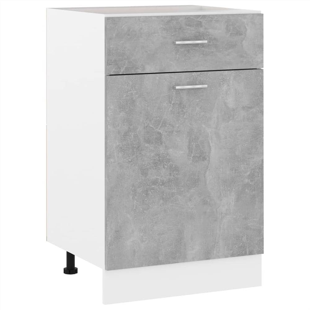 Kitchen Cabinet Concrete Grey 50x46x81.5 cm Chipboard