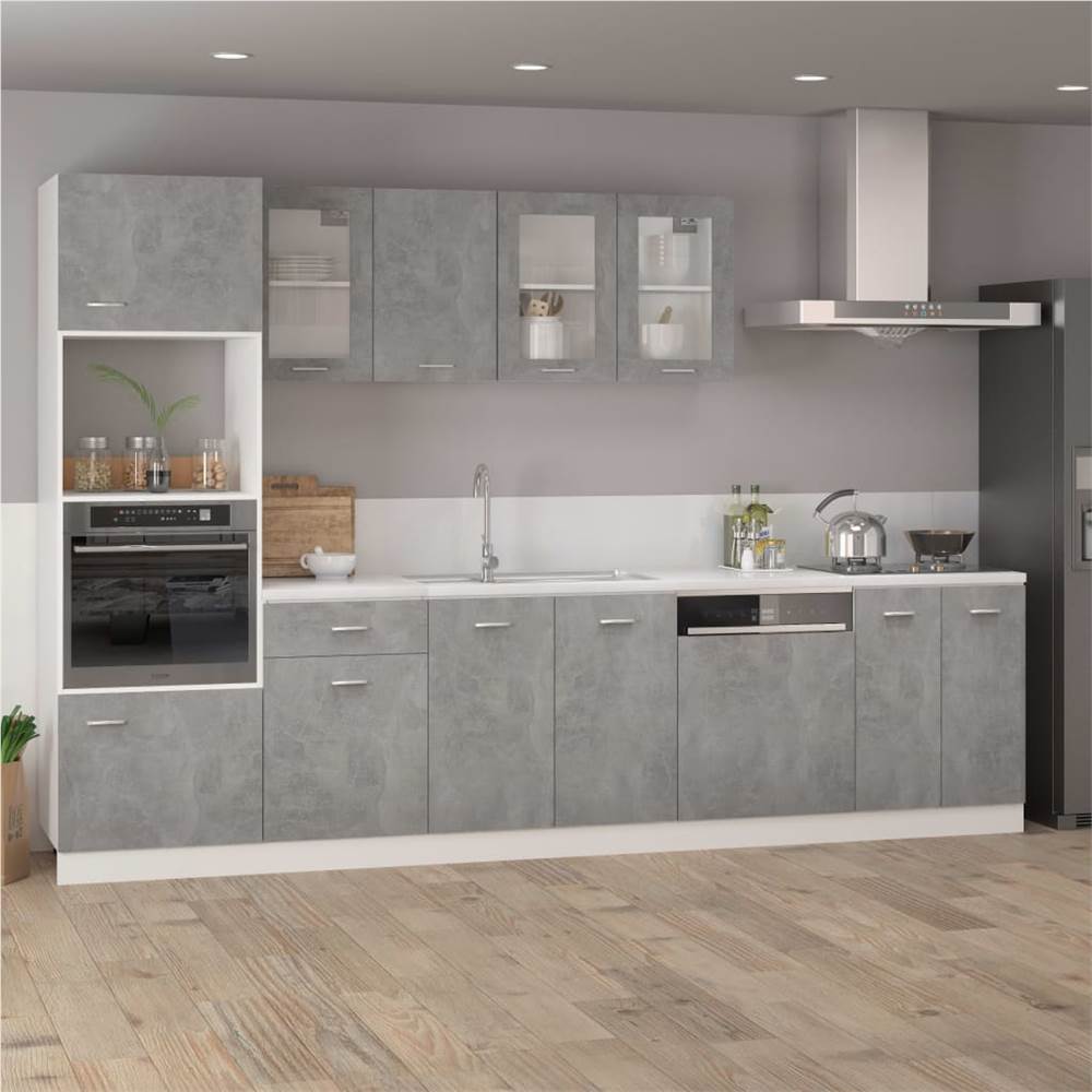 Kitchen Cabinet Concrete Grey 50x46x81.5 cm Chipboard