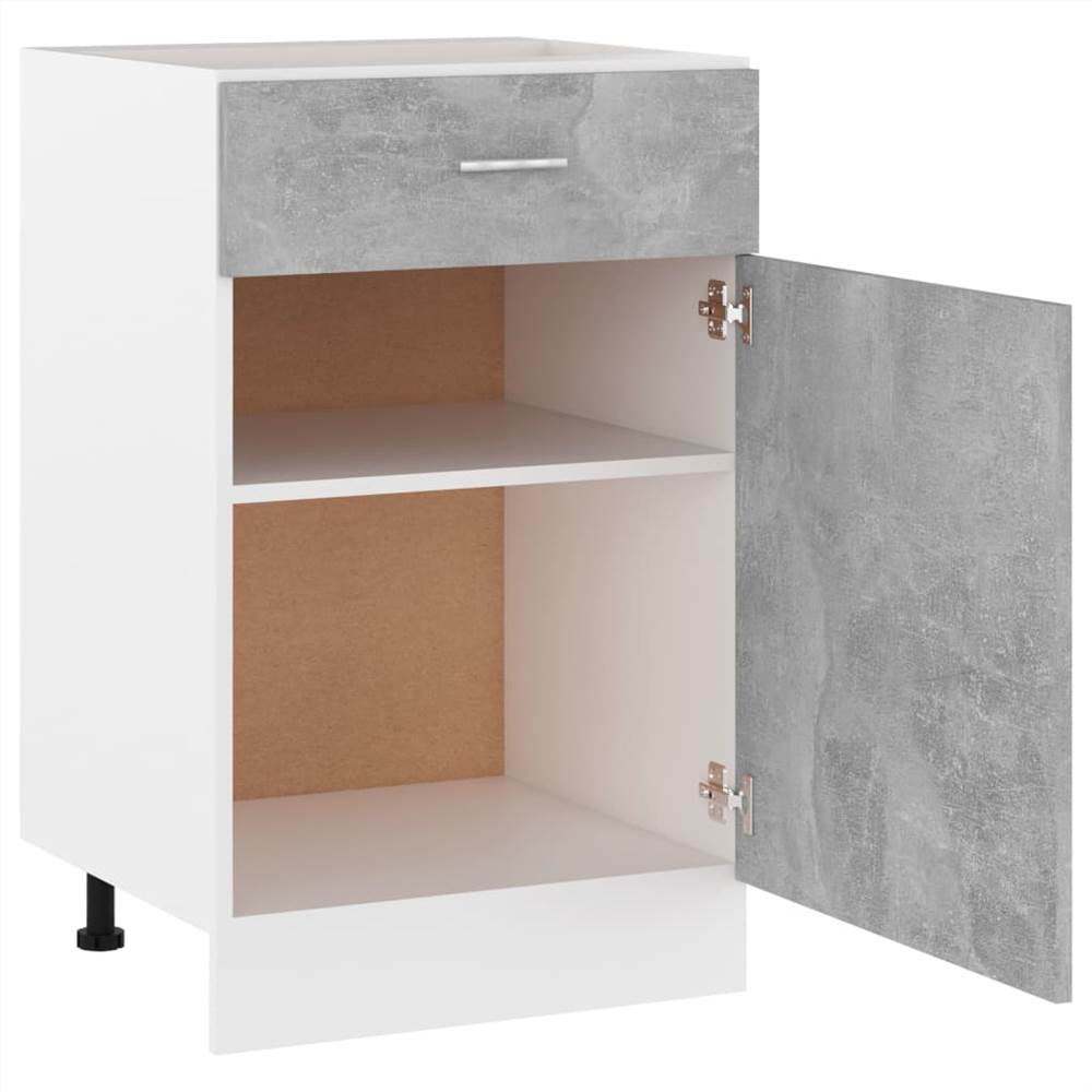 Kitchen Cabinet Concrete Grey 50x46x81.5 cm Chipboard