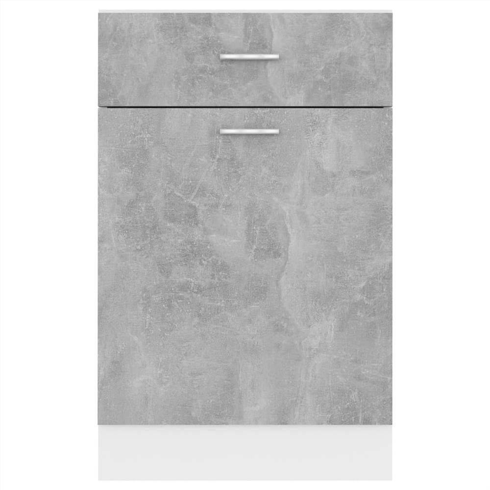 Kitchen Cabinet Concrete Grey 50x46x81.5 cm Chipboard