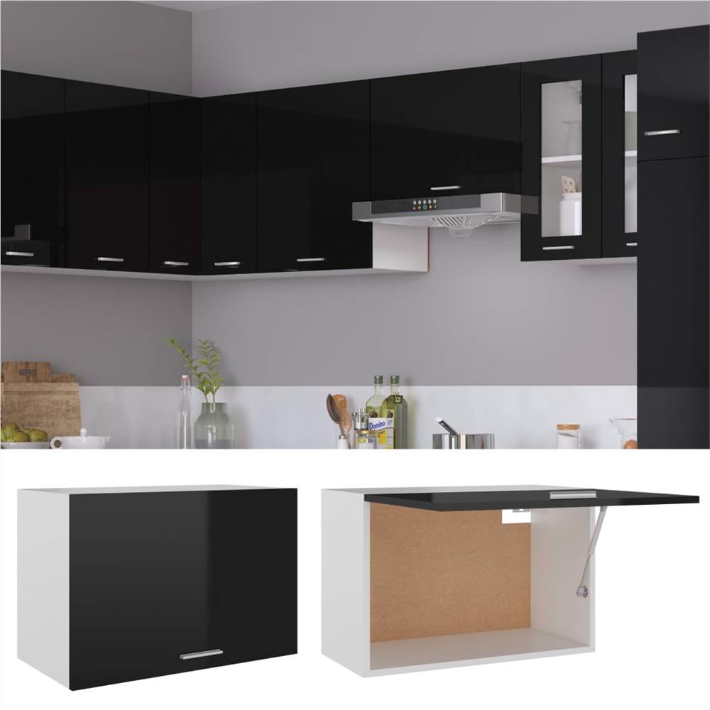

Kitchen Cabinet High Gloss Black 60x31x40 cm Chipboard