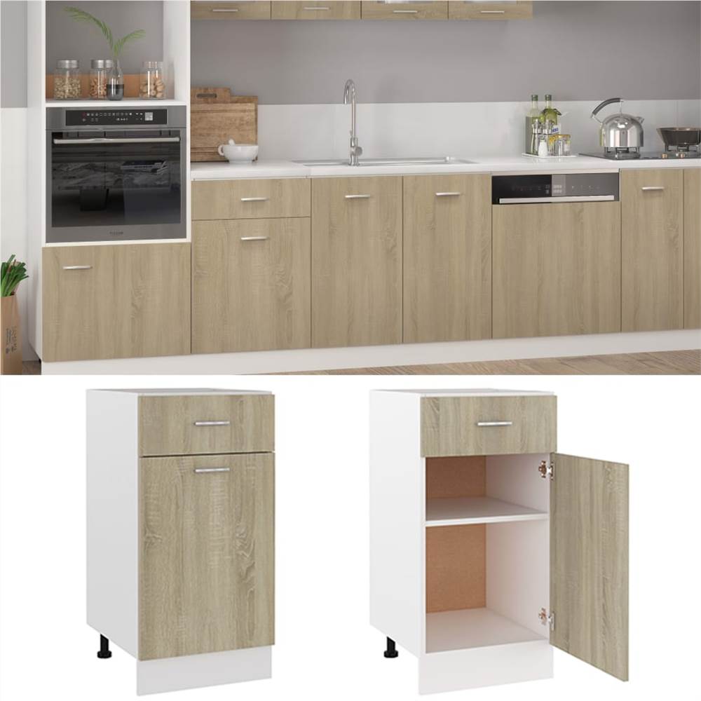 

Kitchen Cabinet Sonoma Oak 40x46x81.5 cm Chipboard