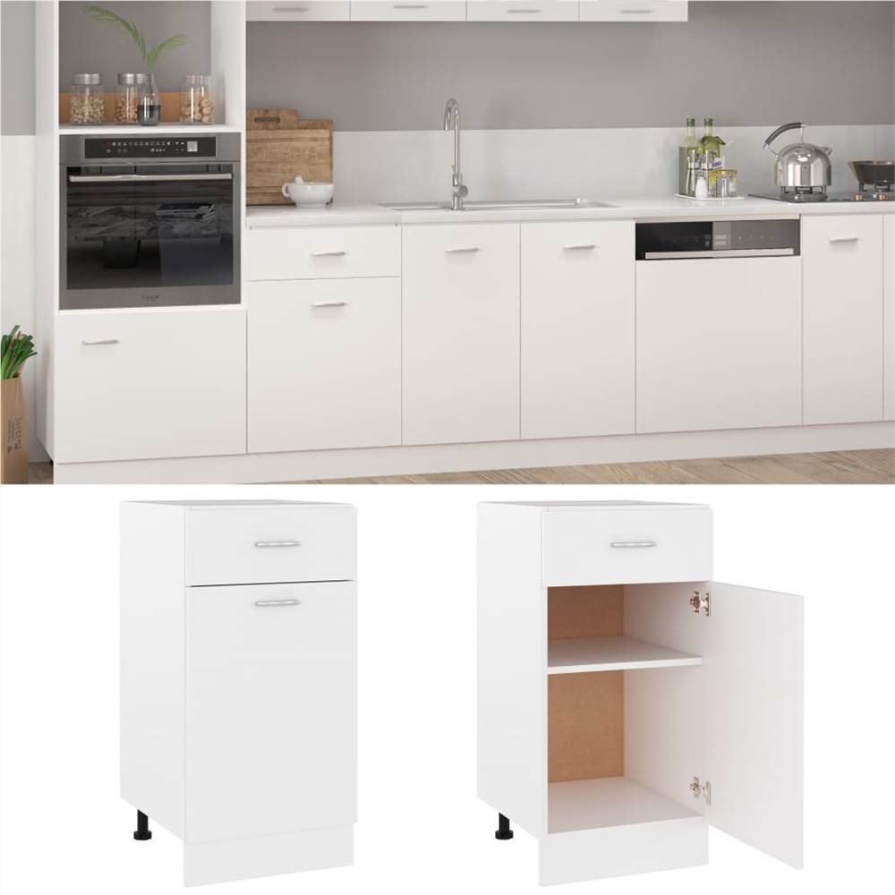 Kitchen Cabinet White 40x46x81.5 cm Chipboard