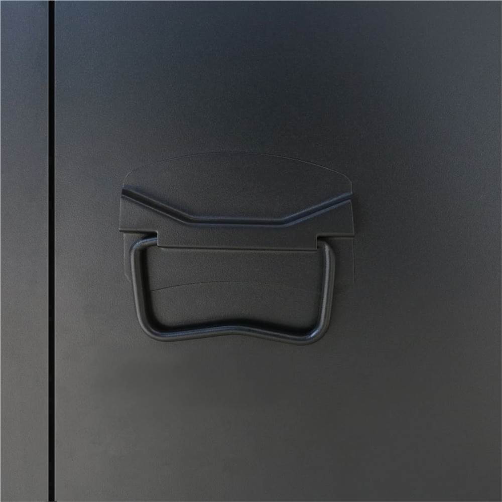 Locker Cabinet Metal Industrial Style 90x45x180 cm