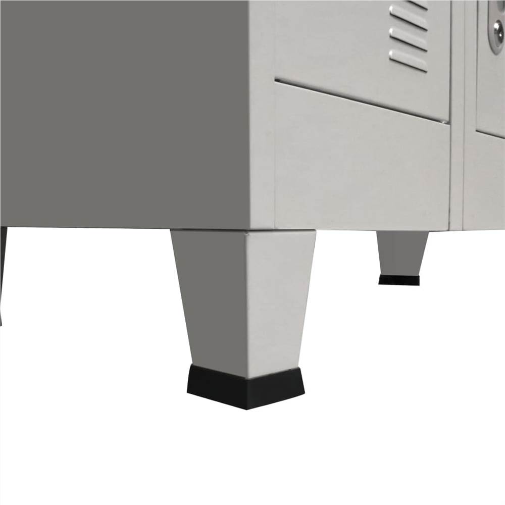 Locker Cabinet With 18 Compartments Metal 90x40x180 Cm 10 Locker Cabinet with 18 Compartments Metal 90x40x180 cm