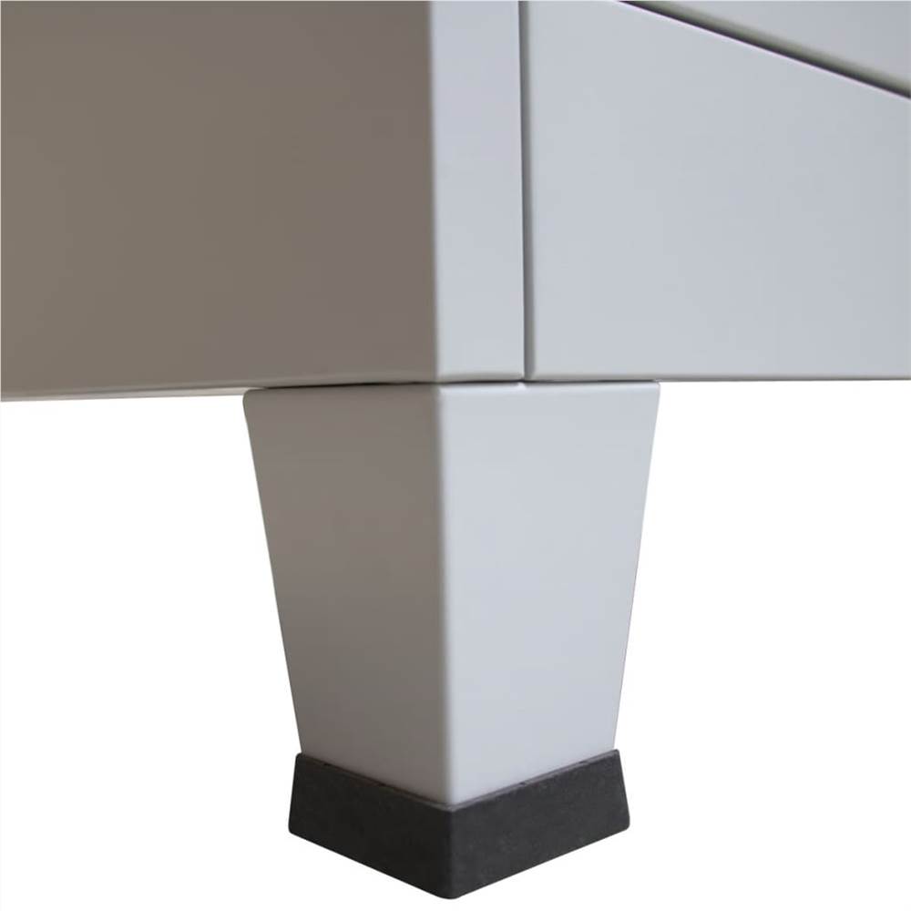 Locker Cabinet with 2 Doors Steel 90x40x180cm Grey