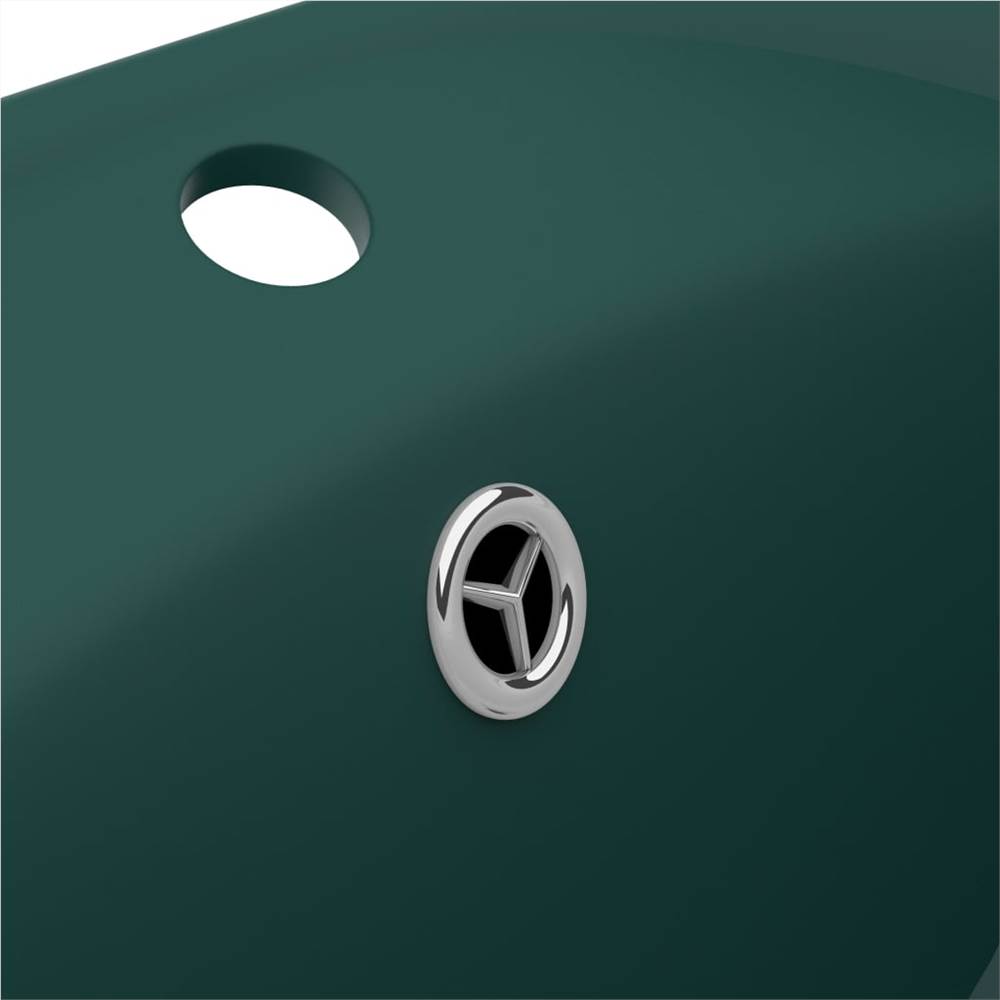 Luxury Basin Overflow Oval Matt Dark Green 58.5x39 cm Ceramic