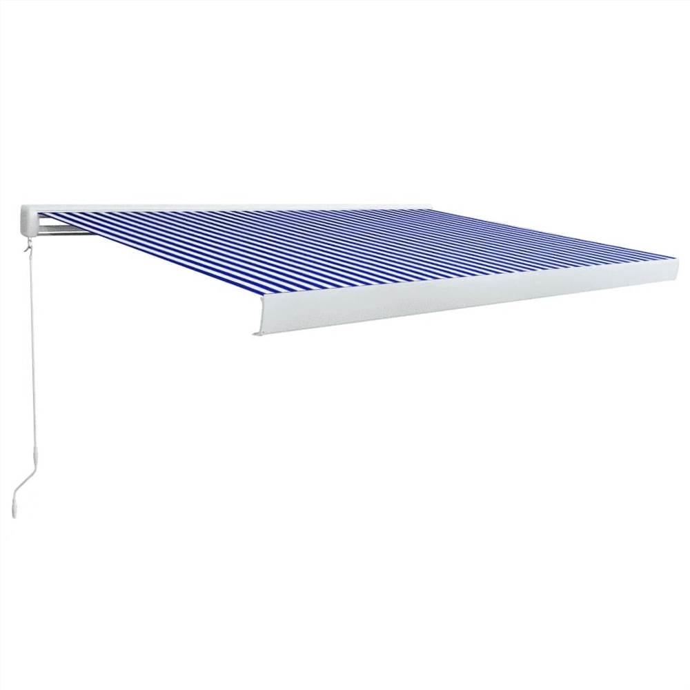 Manual Cassette Awning 350x250 cm Blue and White
