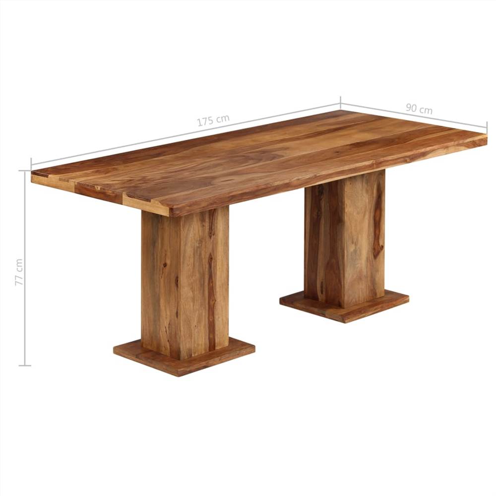 Massive Dining Table Solid Sheesham Wood 175x90x77 cm