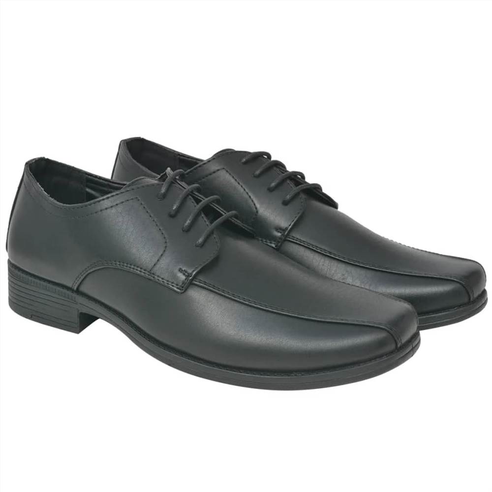 Men&#39;s Business Shoes Lace-Up Black Size 6.5 PU Leather