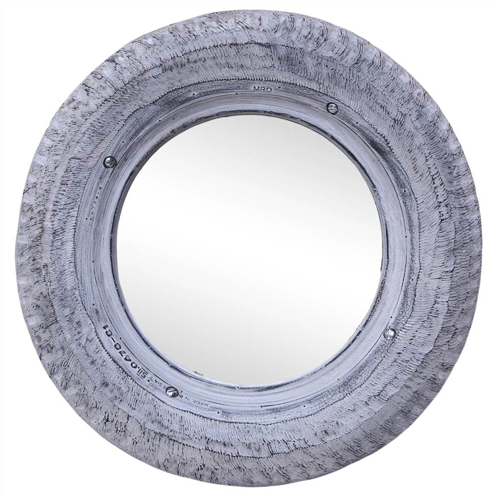 Mirror White 50 cm Reclaimed Rubber Tyre
