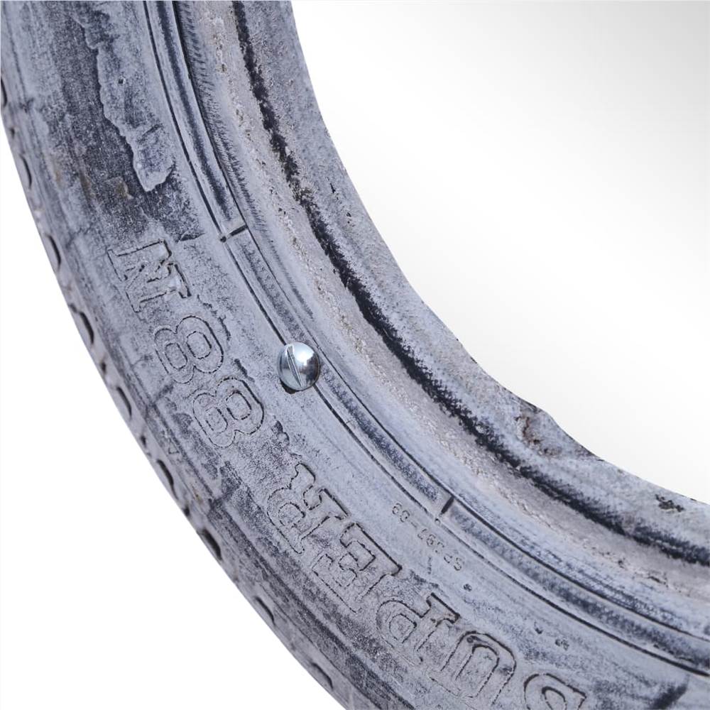 Mirror White 50 cm Reclaimed Rubber Tyre