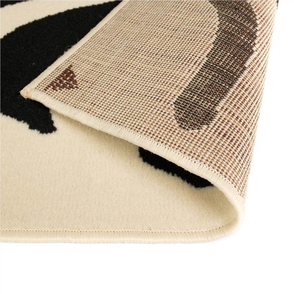 Modern Rug Zebra Design 140x200 cm Beige/Black