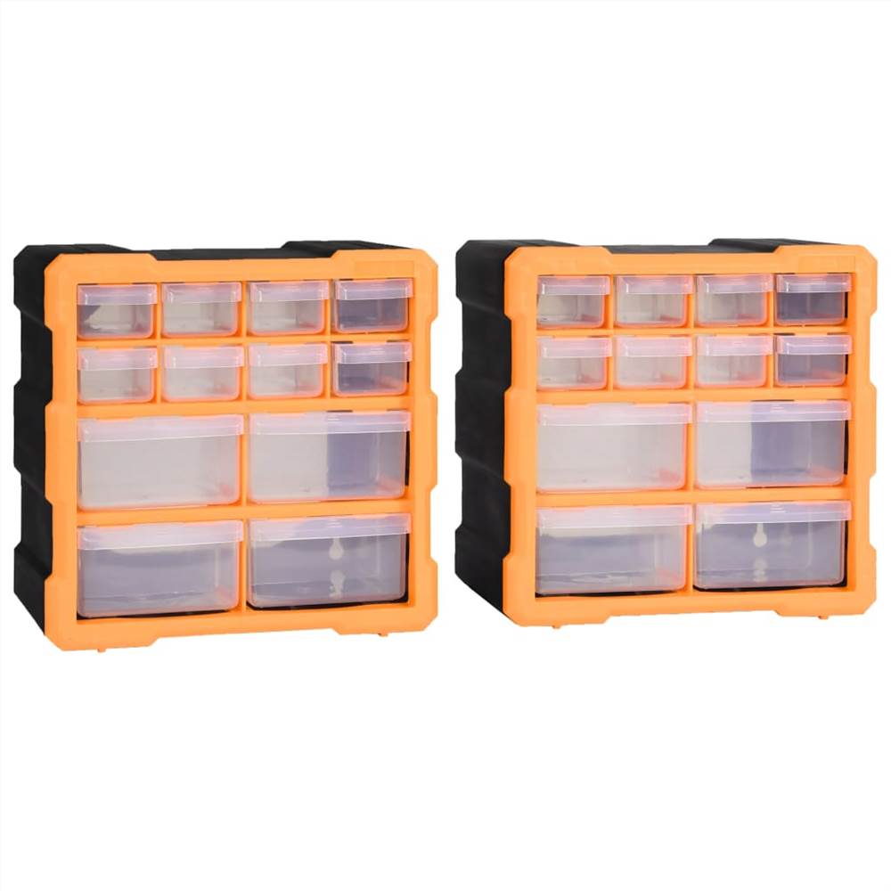 

Multi-drawer Organisers with 12 Drawers 2 pcs 26.5x16x26 cm