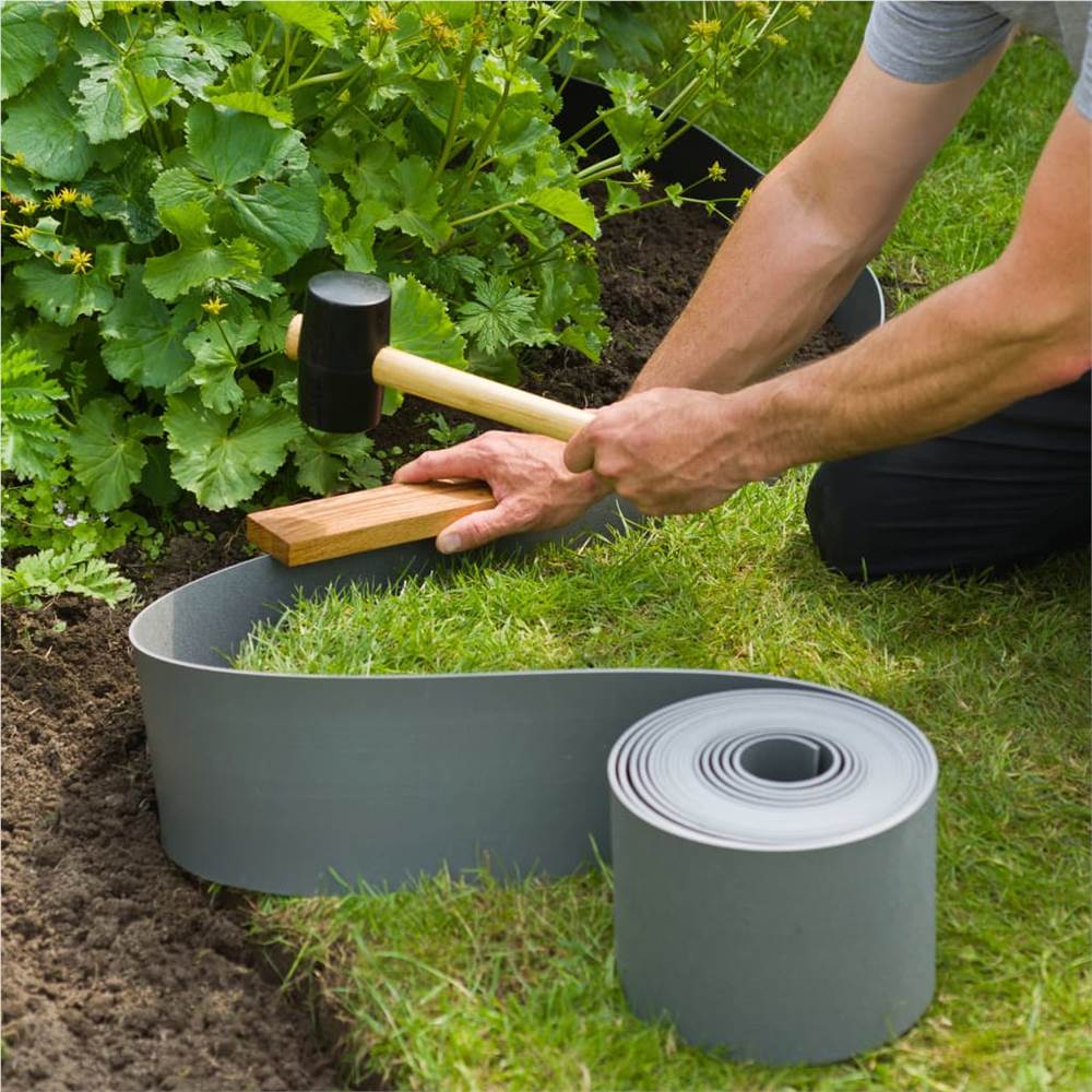 Nature Garden Border Edging 0.15x10 m Grey