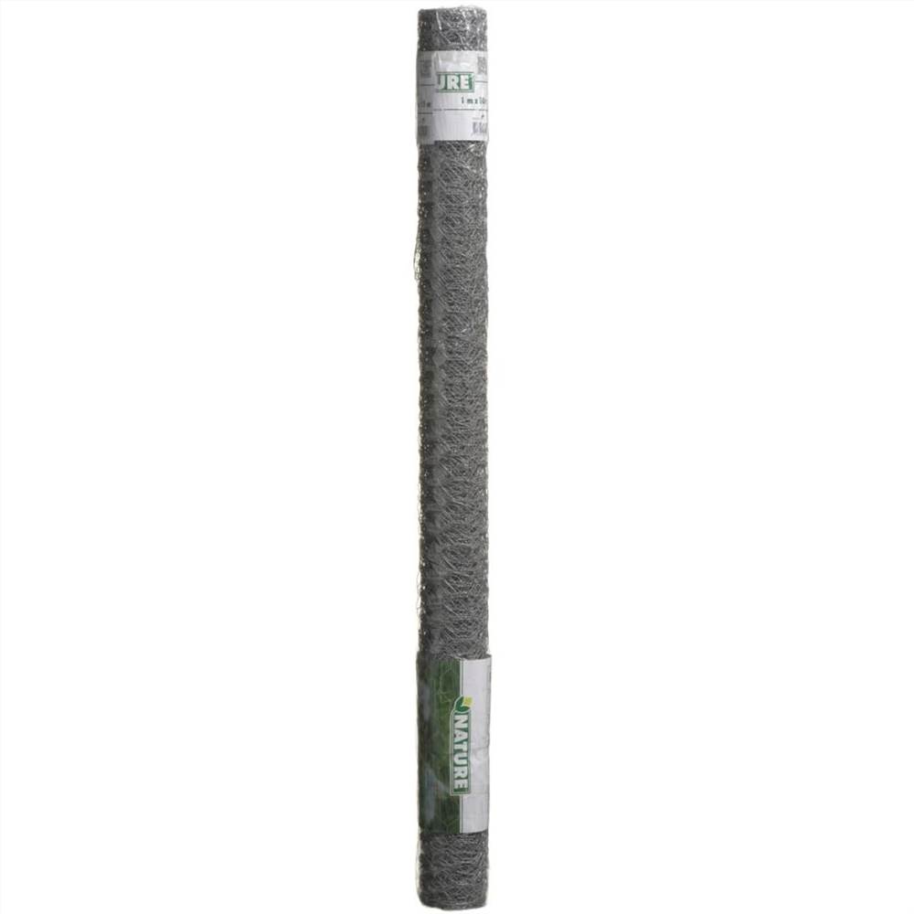 Nature Wire Mesh Hexagonal 0.5x5 m 25 mm Galvanised Steel