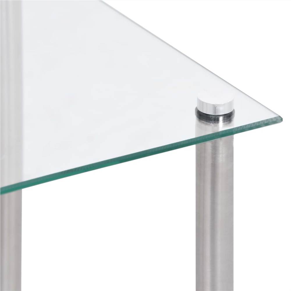 SKM Nesting Tables 3 pcs Transparent Tempered Glass 