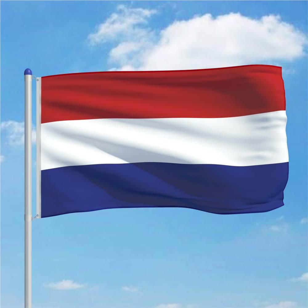 Netherlands Flag and Pole Aluminium 6 m