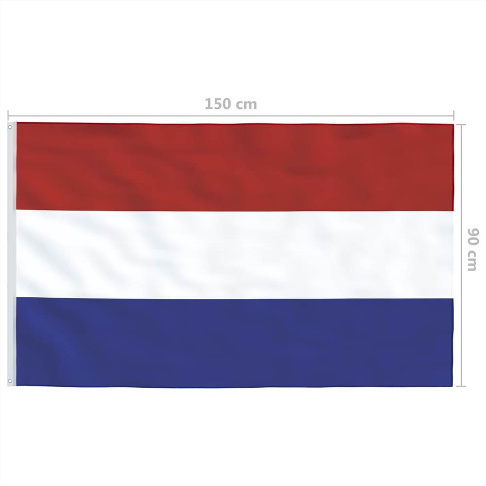 Netherlands Flag and Pole Aluminium 6 m