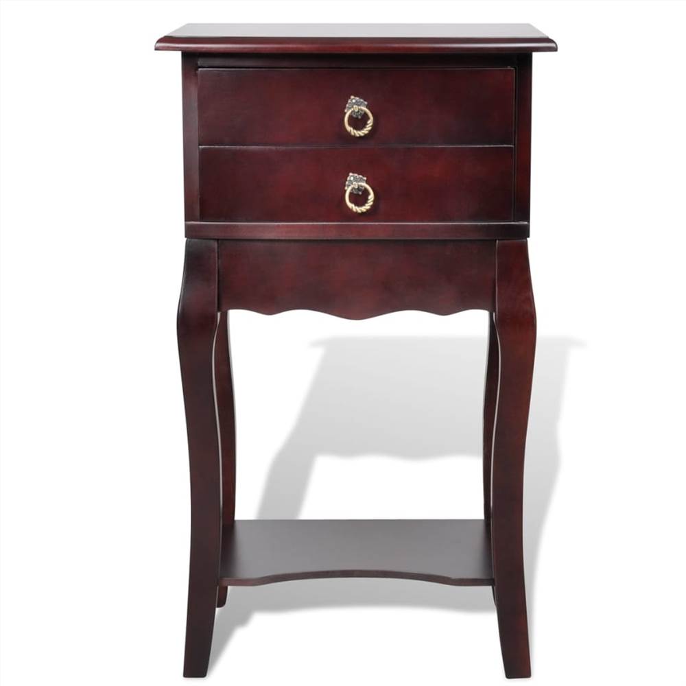 

Nightstand with 2 Drawers Brown