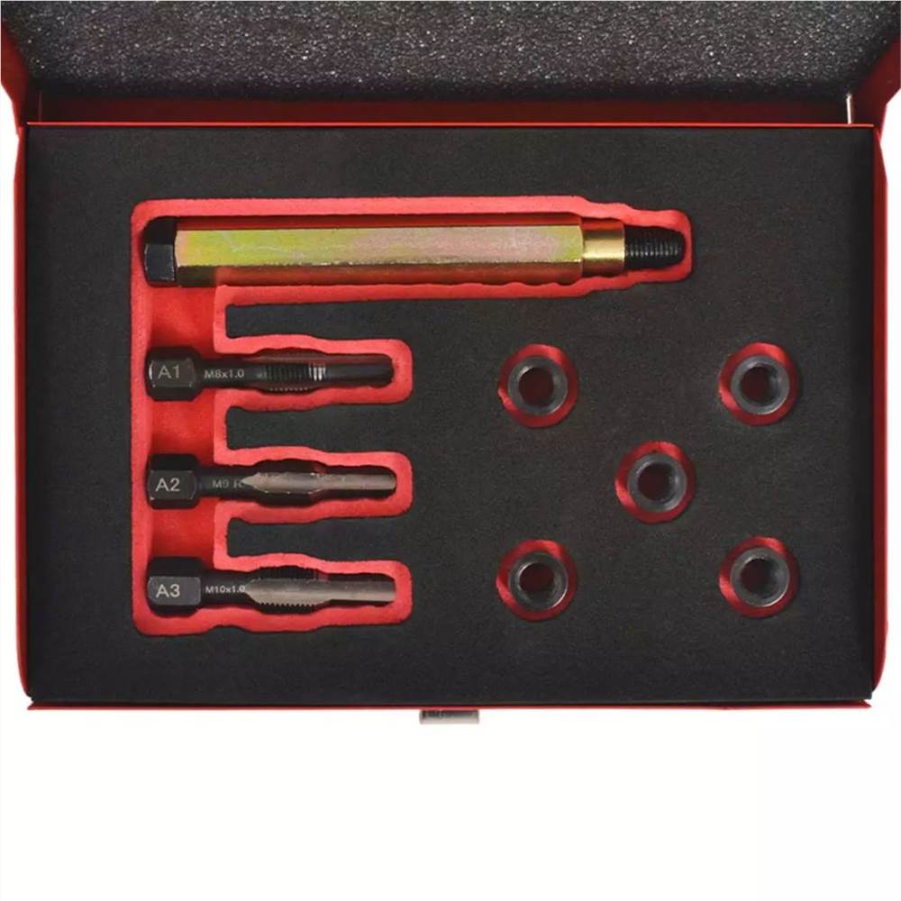 Nine Piece Glow Plug Thread Repair Kit M8 x 1.0 mm