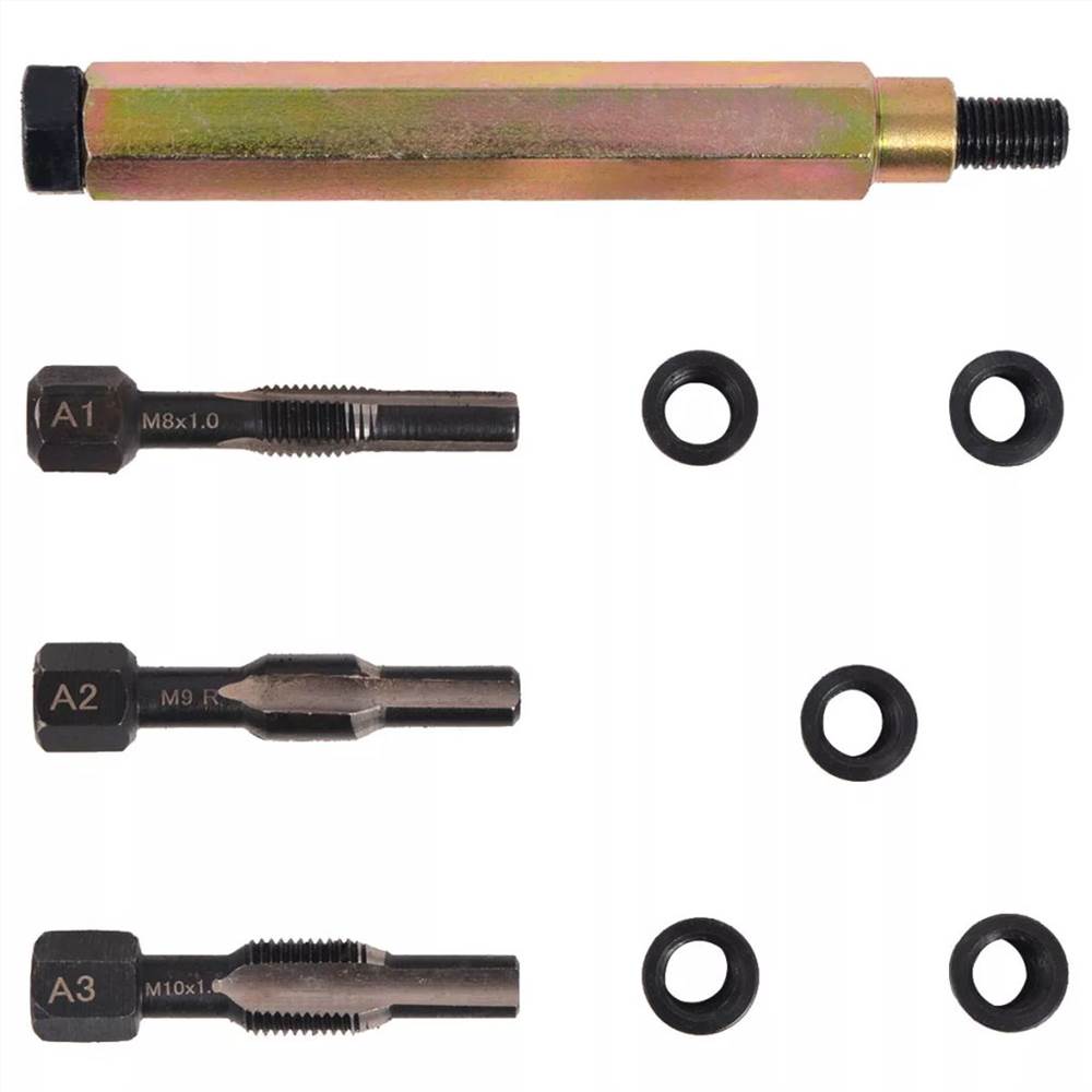 Nine Piece Glow Plug Thread Repair Kit M8 x 1.0 mm
