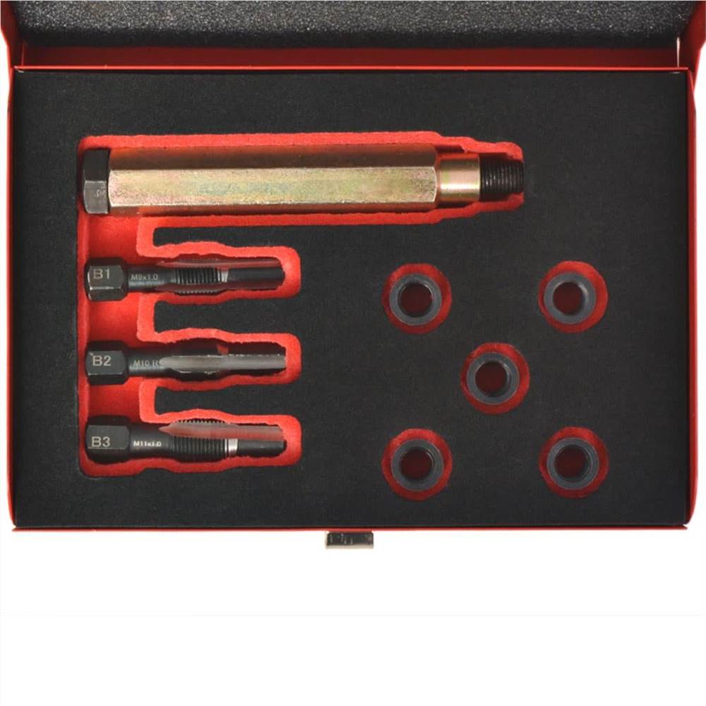 Nine Piece Glow Plug Thread Repair Kit M9 x 1.0 mm