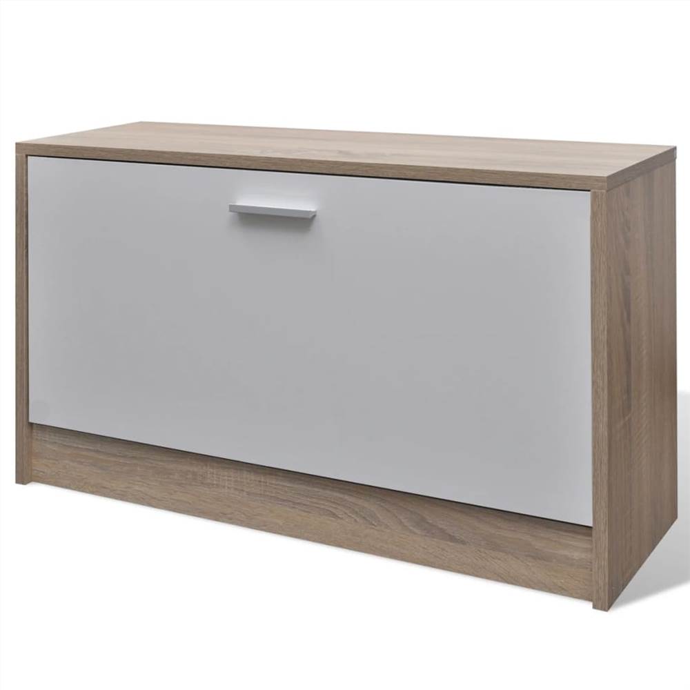 Oak And White 3-in-1 Wooden Shoe Cabinet Set 17 Oak and White 3-in-1 Wooden Shoe Cabinet Set