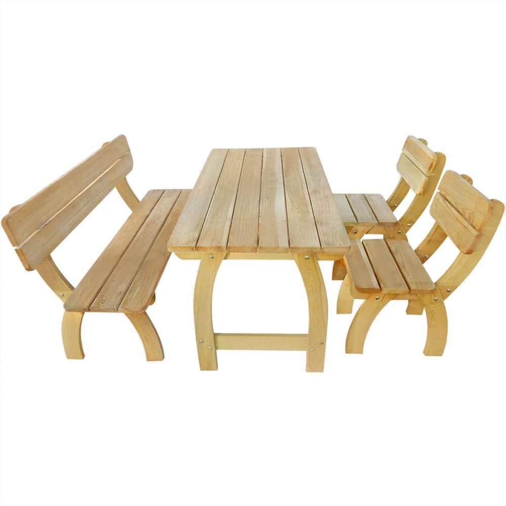 

Outdoor Dining Set 4 Pieces Impregnated Pinewood