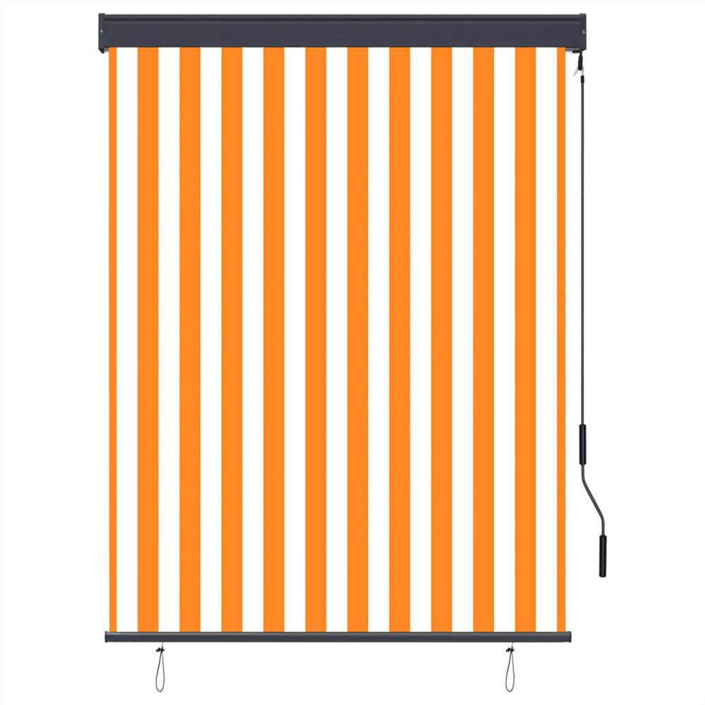 Outdoor Roller Blind 120x250 cm White and Orange