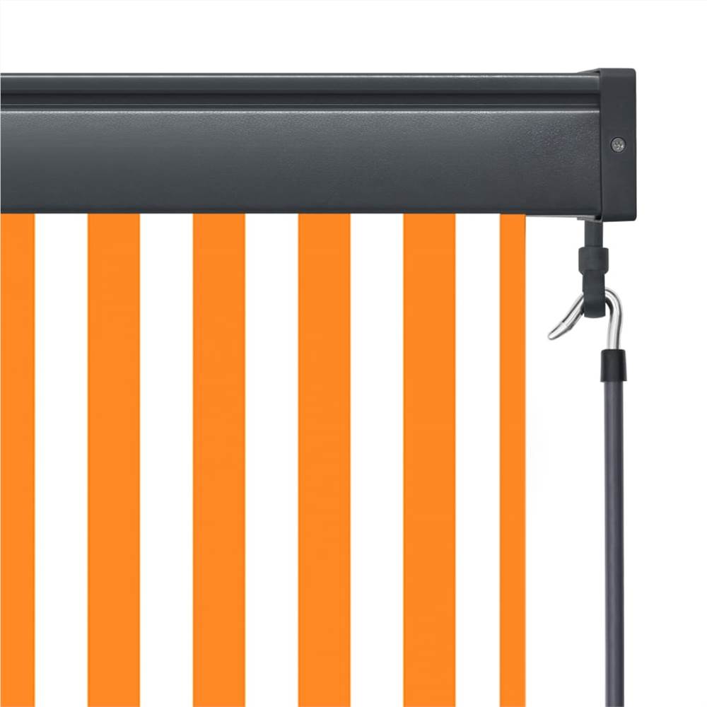 Outdoor Roller Blind 120x250 cm White and Orange