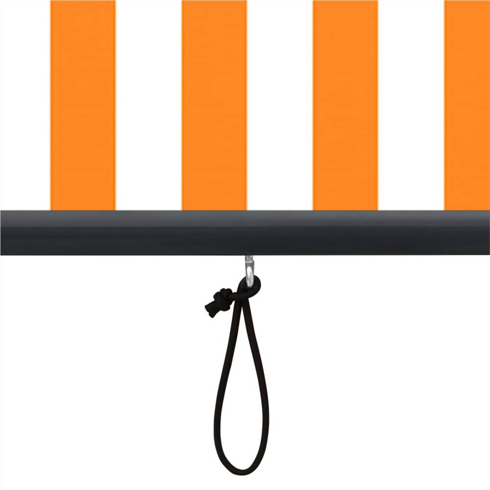 Outdoor Roller Blind 120x250 cm White and Orange