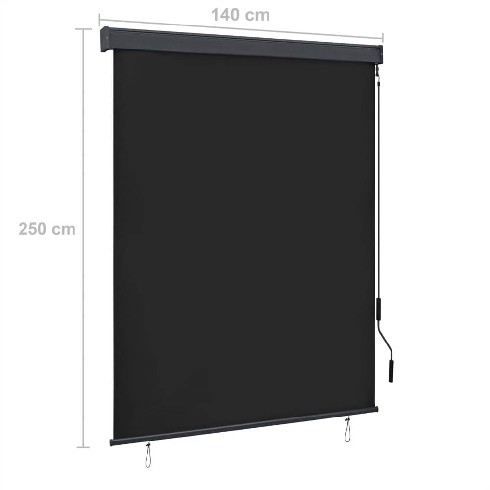 Outdoor Roller Blind 140x250 cm Anthracite