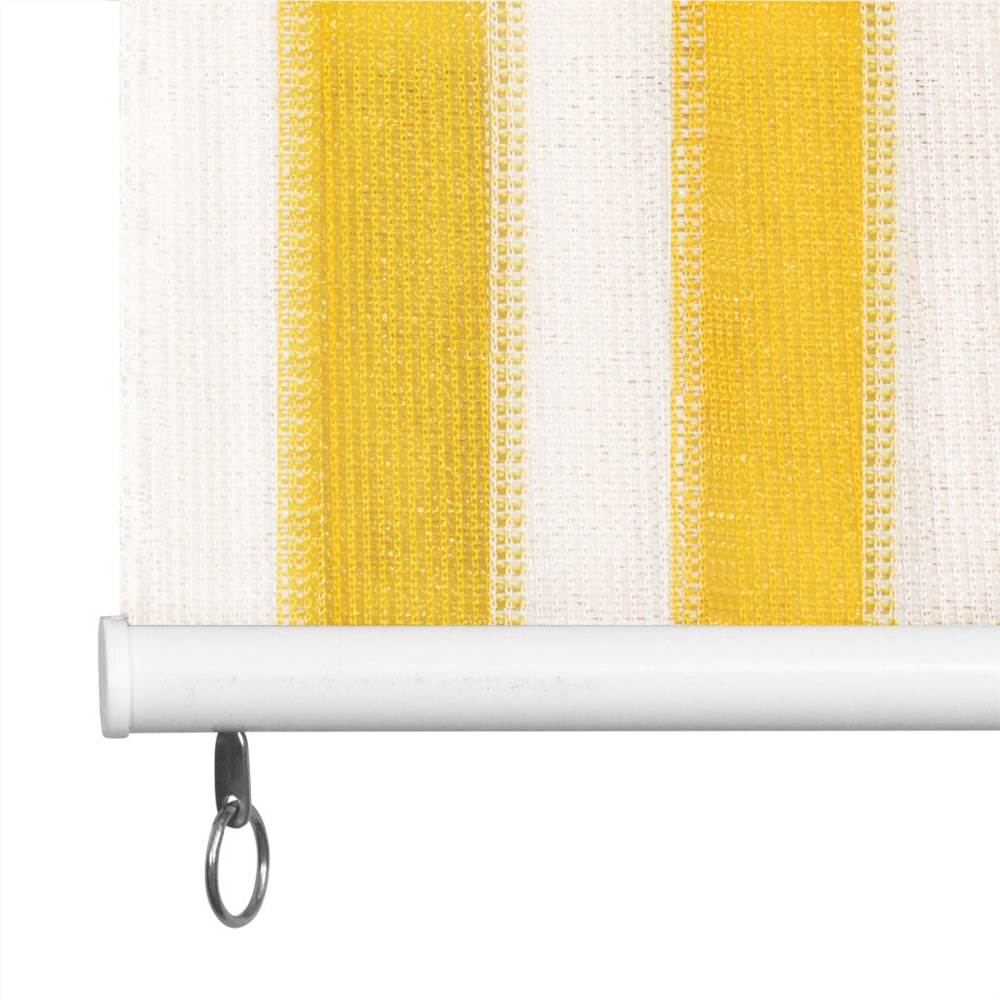 Outdoor Roller Blind 300x230 cm Yellow and White Stripe