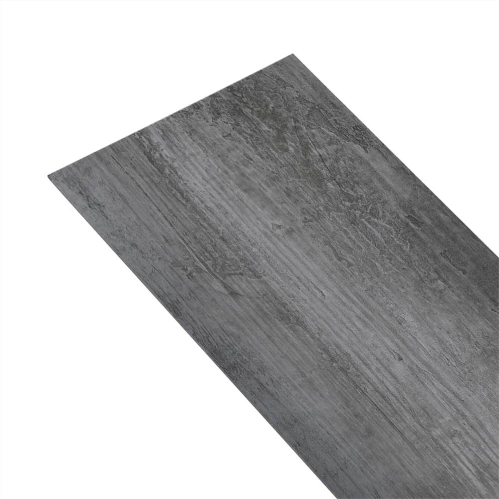 PVC Flooring Planks 4.46 m² 3 mm Shiny Grey