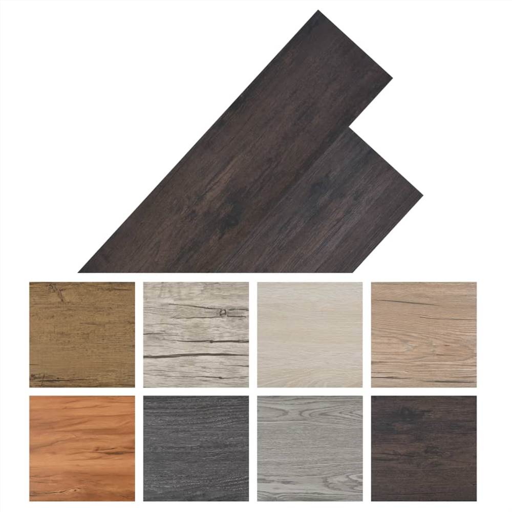 PVC Flooring Planks 5.26 m² 2 mm Oak Dark Grey