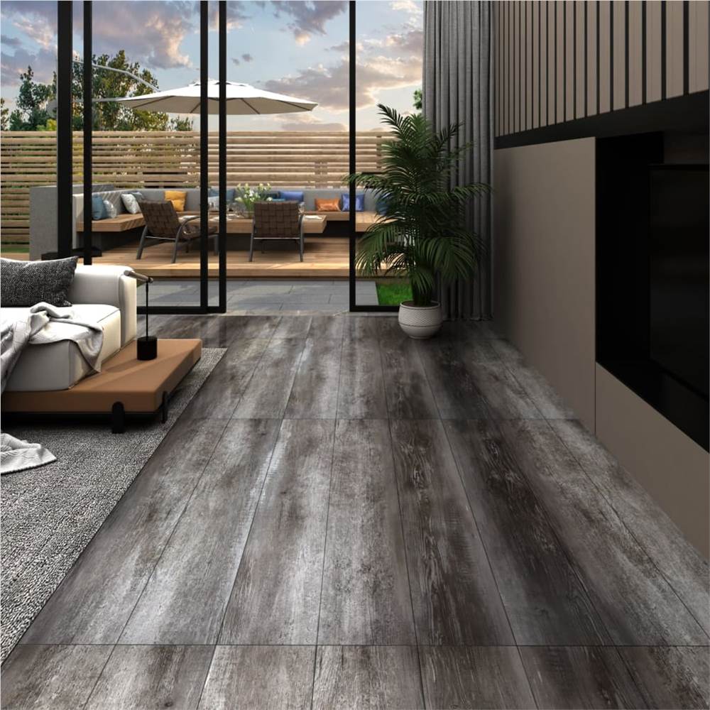 PVC Flooring Planks 5.26 m² 2 mm Striped Wood