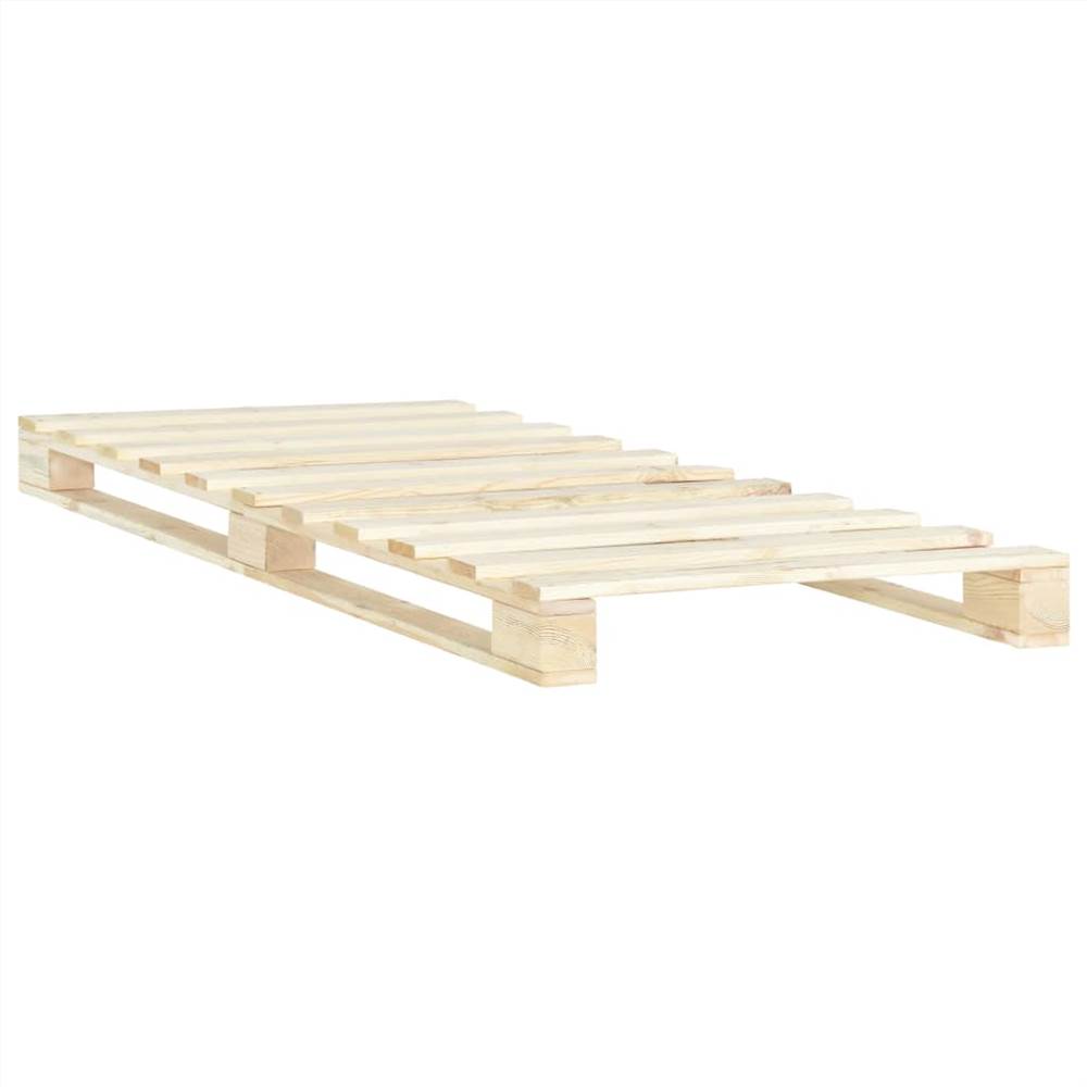 Pallet Bed Frame Solid Pine Wood 100x200 cm